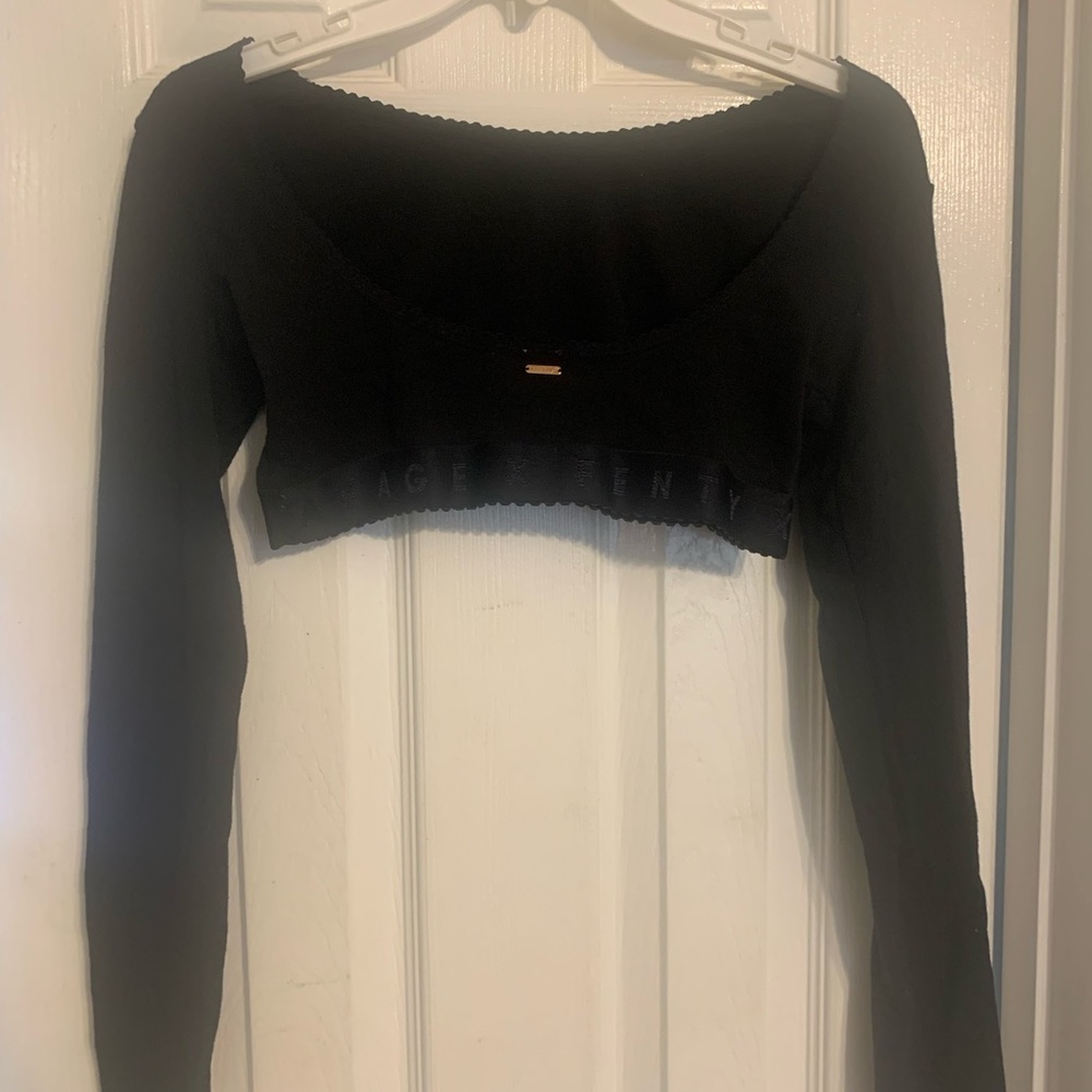 Savage x Fenty black long sleeve top